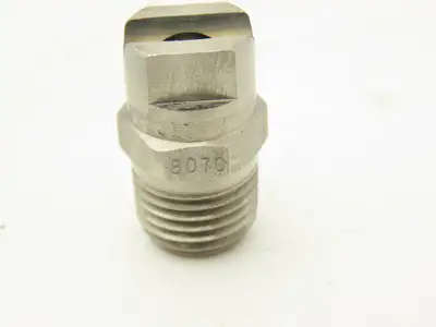 Spraying Systems H1/4U-SS8070 Veejet Stainless Spray Nozzle 1/4" NPT Lot of 10