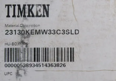 NEW TIMKEN 23130KEMW33C3SLD SPHERICAL ROLLER BEARING