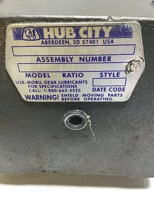 Hub City 50/0220-H00813-150 Gear Drive 1:1 Ratio 0302