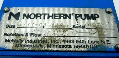 NEW NORTHERN PUMP 4377-04-A10 GEAR PUMP 437704A10