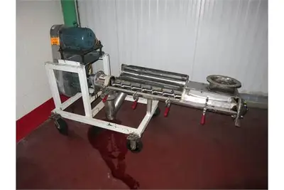 4" x 52" KWS mobile screw conveyor, SS, 31 RPM,  1 HP Drive