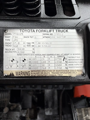 USED 2007 TOYOTA 7FGU25