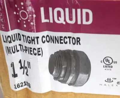 20 NEW LIQUID TIGHT CONNECTORS 1 1/2"