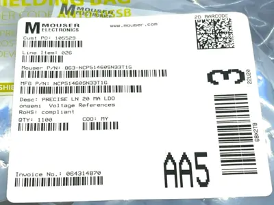 NCP51460SN33T1G | Onsemi  Voltage References PRECISE LN 20 MA LDO REG 1100QTY - New