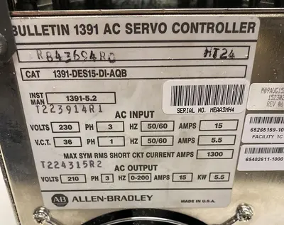 USED ALLEN-BRADLEY 1391-DES15-DI-AQB