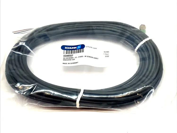 Used SCHUNK SINGLE ENDED 4‑WIRE IO SENSOR CABLE 349557 Cable & Wire Michigan US | Maverick Industrial Sales #1089409
