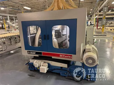 Used 2019 E-CHAIN ECT-48S ANGULAR DOUBLE END-TENONER LINE Woodworking Tenoners Ontario CA | Taurus Craco Machinery Inc #1314188
