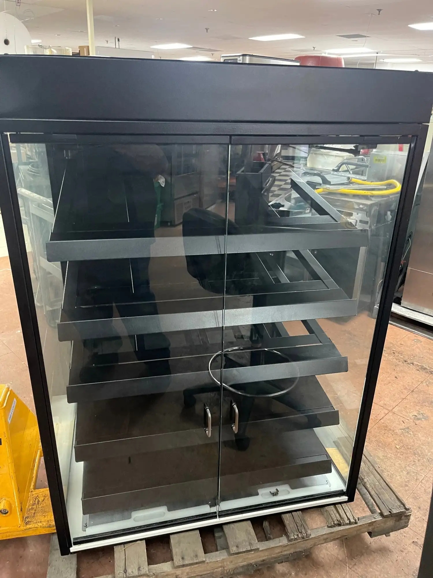 Used Royston Glass Used 38"x52" Royston Glass 2 Door lighted Display Case Merchandiser Cabinet with 5 Shelves 120V Food Displays Illinois US | Falcon Restaurant Supply #1375814