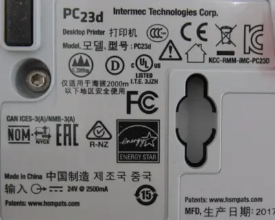 NEW INTERMEC PC23D THERMAL LABEL PRINTER PC23DA0100021