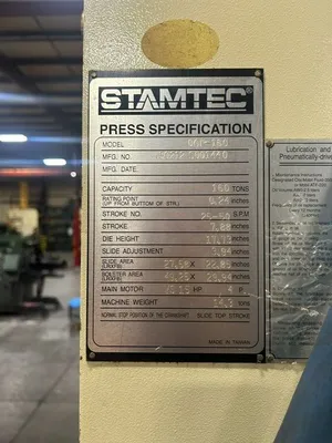 STAMTEC OCP-160 Gap Frame (OBS) Presses | Universal Press & Machinery (UPM) (2)