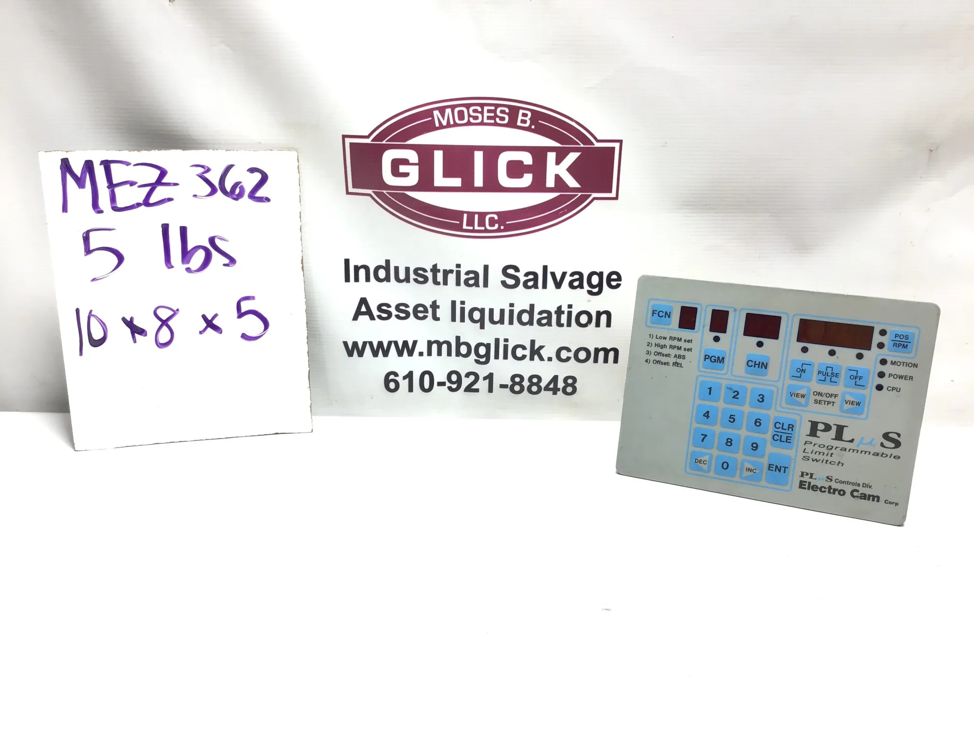 ELECTRO CAM PLUS 5000 SERIES PROGRAMMABLE LIMIT SWITCH PS-4020-10-M08 9329/2 120VAC