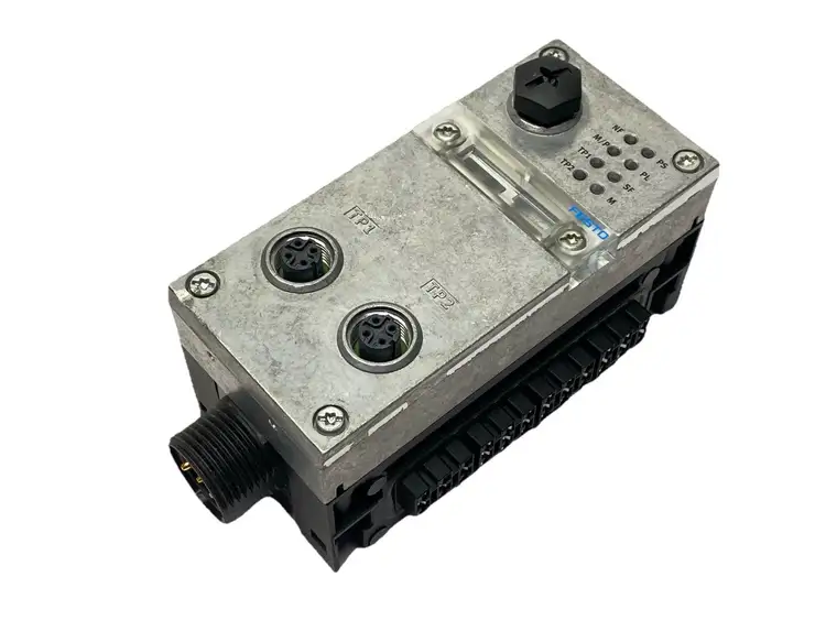 Used Festo Bus Node 548755 w/ CPX-GE-EV-S-7/8/5POL Interlinking Block 541244 Input / Output Modules Michigan US | Maverick Industrial Sales #1402343