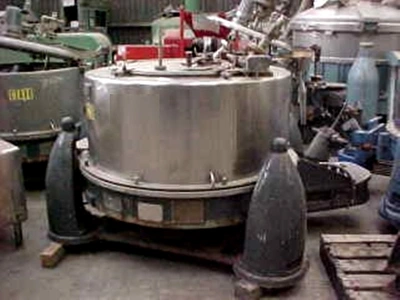 Heine 47 x 20 gastight perforate basket centrifuge, 316SS.