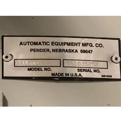 Automatic Equipment MFG. Co. CSU-500 Roller Mill