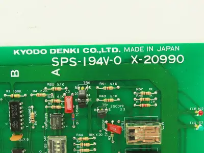 Kyodo Denki SPS-194V-0 X-20990 Control Panel CNC Circuit Board