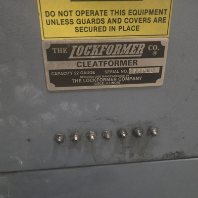 U14843C Lockformer 8900 with pitts drive cleat and s cleat 230v 3 ph
