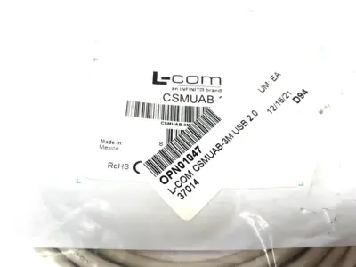 NEW L-COM PREMIUM USB CABLE TYPE A - B CABLE 0.3M