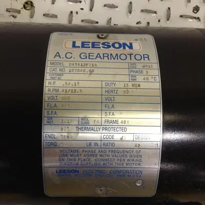 USED LEESON ELECTRIC CO C4T412FZ1A