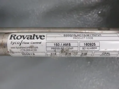 Rovalve / Tyco 10"-150 knife gate valve with pneumatic actuator