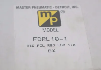 NEW MASTER PNEUMATIC FDRL10-1 AIR FILTER REGULATOR FDRL101