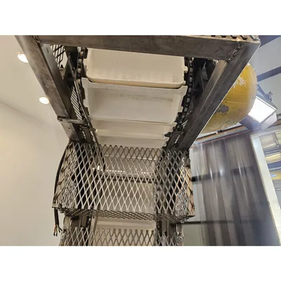 Used 12"W Stainless Steel Bucket Lift Elevator Z Conveyor - 76" Disch.