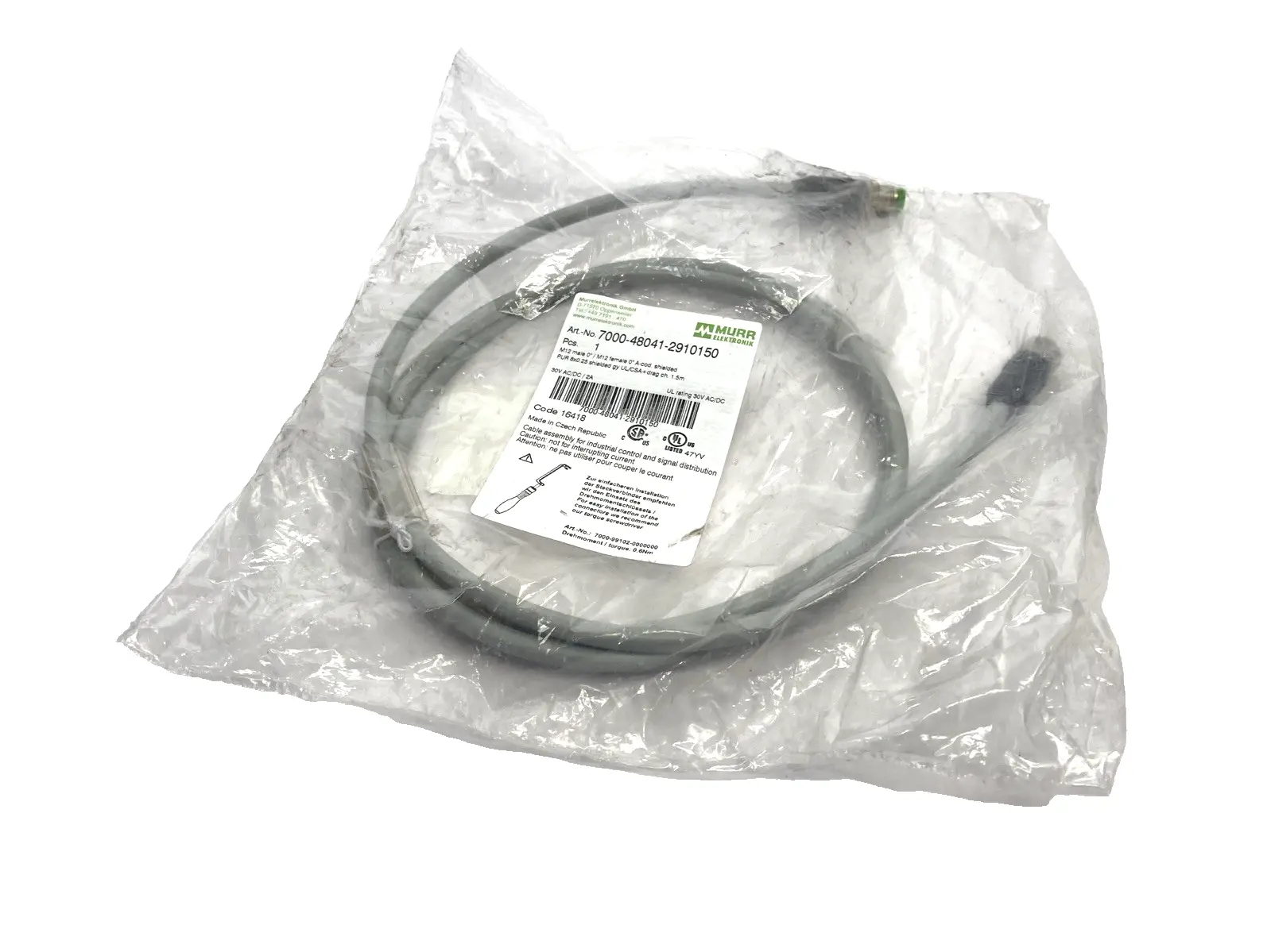 New | in-Stock MURR ELEKTRONIK 7000-48041-2910150 Cable & Wire | Maverick Industrial Sales #1113410