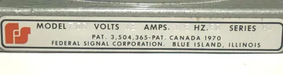 NEW FEDERAL SIGNALS 700 SER. A1 BELL MECHANISM