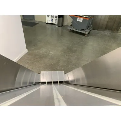 Used 22" Wide Stainless Steel Incline Conveyor - No Belt [PART]