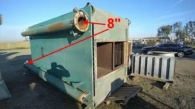 Heat Exchanger, Air, 2,528 SF, 550 deg F, Cain Industries #S744457