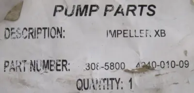 NEW 4240-010-09 IMPELLER XB 4240-010-00 424001009