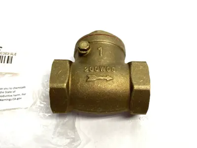 USED MSC, VALUE COLLECTION CHECK VALVE, 1" PIPE CHECK SWING, 4965302316JP