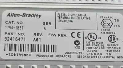 Allen-Bradley 1794-TB3T /A Terminal Base Unit Loc3D43