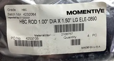 Used Momentive HBC ROD 1.00” DIA X 1.50” LG ELE-0890 Misc Electrical & Power Parts South Carolina US | Palmetto Automation #1160105