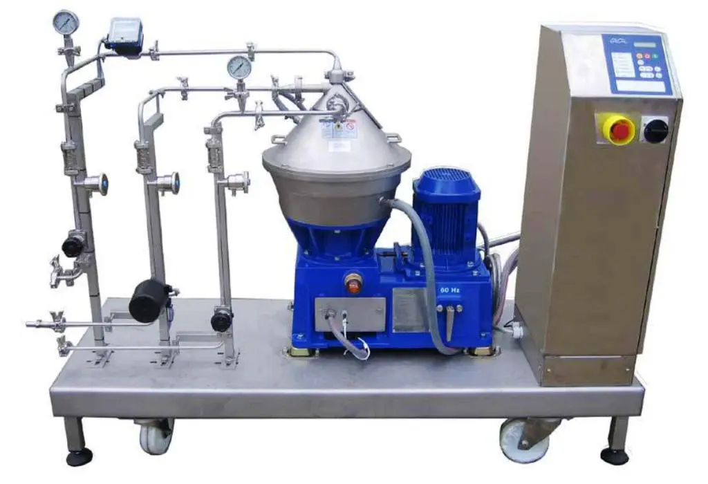 Alfa-Laval LAPX 404 SGP-31G/GC CLARA 20 HF clarifier skid, 316L SS.