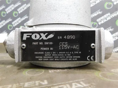 Fox SW100-CES Pressure Switch 115VAC Input 30VDC/250VAC 5A Res New