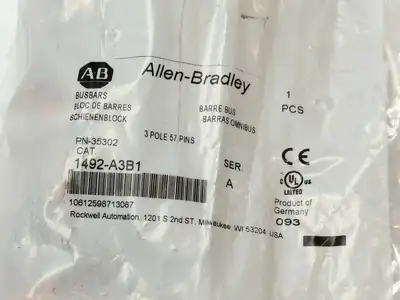 NEW ALLEN-BRADLEY SER. A BUSBAR 3-POLE, 57-PINS, 3-PHASE 100A