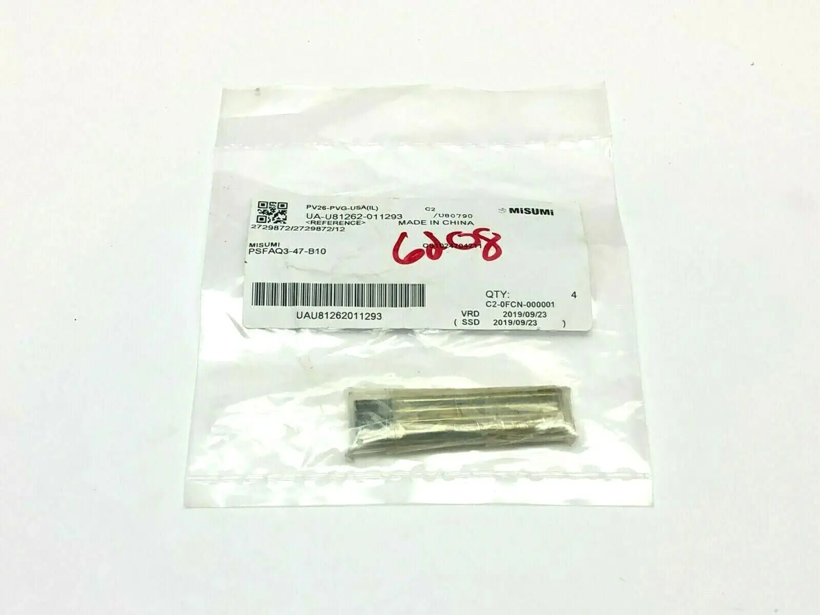 PSFAQ3-47-B10 | Misumi  One End Threaded Precision Linear Shaft LOT OF 4 - New