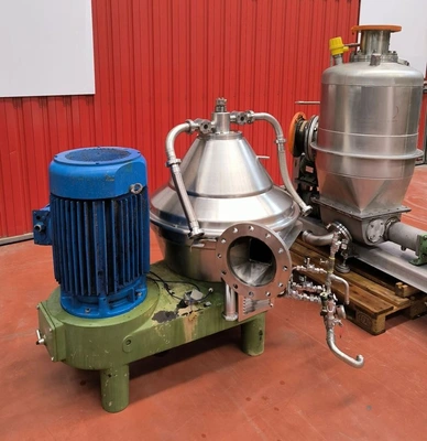 (4) Westfalia SC 35-36-177 Hydrostop clarifier centrifuges, 316SS.