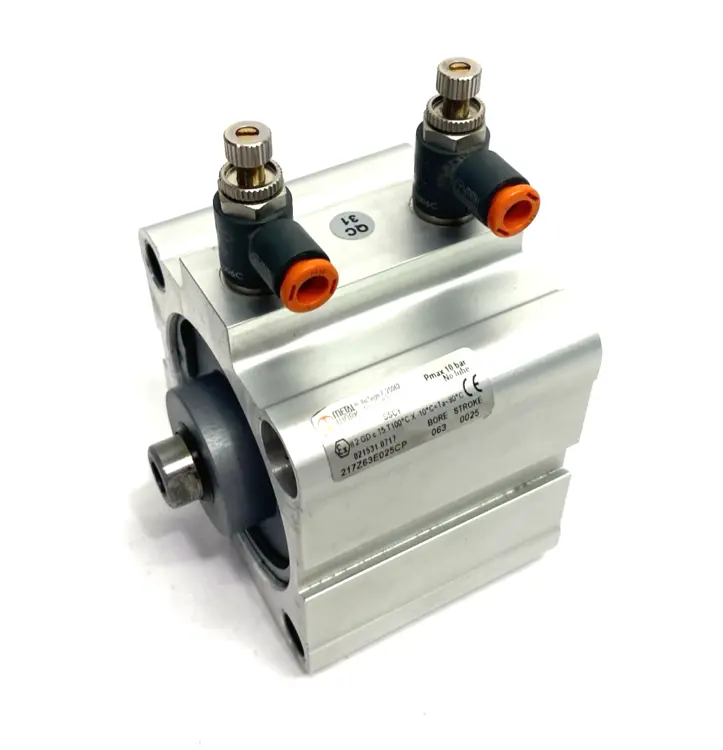 Used Metal Work Pneumatic Compact Pneumatic Cylinder 063 Bore, 0025 Stroke Pneumatic Cylinders Michigan US | Maverick Industrial Sales #1393465