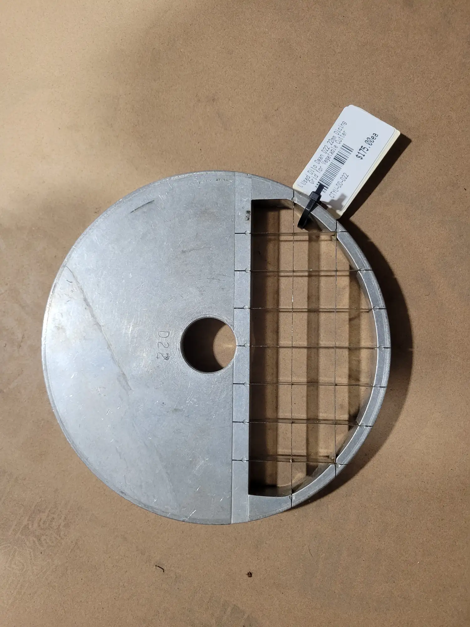 Used Dito Dean D22 22mm Dicing Grid for Vegetable Cutter