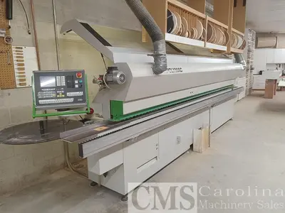 USED 2005 BIESSE POLYMAC AKRON 246 EDGEBANDER W/CORNER ROUNDING AND PRE MILLING
