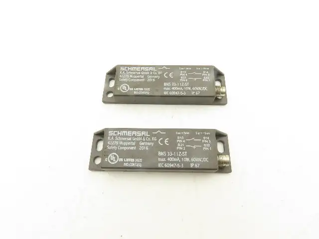 Schmersal BNS 33-11Z-ST Magnetic Safety Sensor 400mA 10W 60V AC/DC Lot of 2