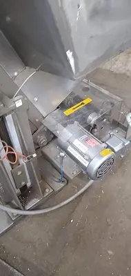 Stainless feed hopper  11wx 84" discharge