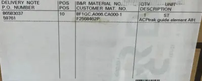NEW B&R 8F1GC.A066.CA000-1 ACPtrak GUIDE ELEMENT CB STRAIGHT