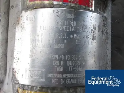USED FSI 8" FSI BASKET FILTER, S/S, 150#