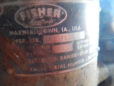 Fisher 6" 150 Class, CI Butterfly Valve