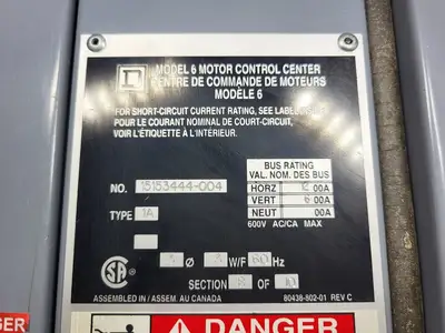 USED SQUARE D MODEL 6