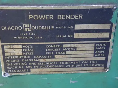 Used DIACRO 6 Pipe, Tube & Bar Benders Ohio US | HGR 24 #775096