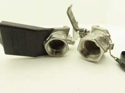Dry Link 2" Stainless Sanitary Disconnect Threaded Coupling & Adapter *Bad Seals