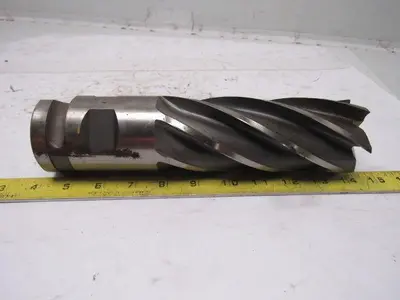 Quinco 2-1/2" 6 Flute Spiral End Mill 2-1/2" Combo Shank 6-1/2" Cut